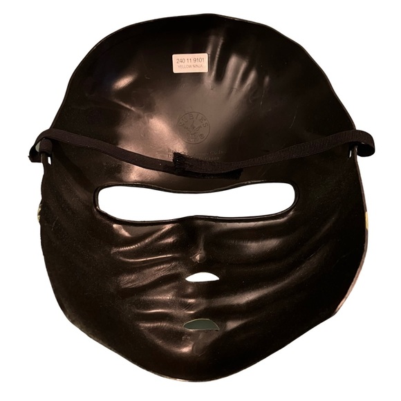 YELLOW NINJA MASK HARD PLASTIC ADJUSTABLE VELCRO STRAP COSTUME HALLOWEEN COSPLAY - Picture 2 of 3